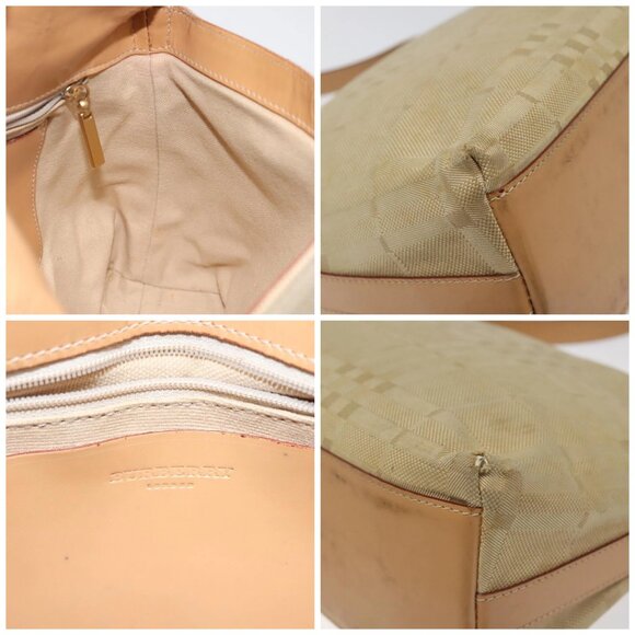 BURBERRY Nova Check Shoulder Bag Canvas Beige - Picture 14 of 16